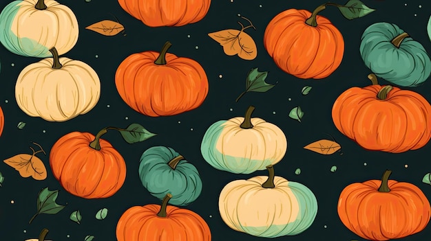 seamless cozy fall pumpkin