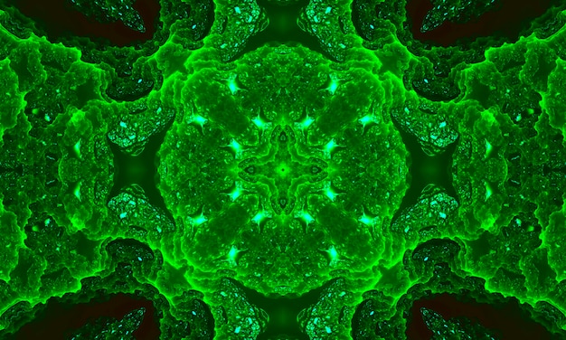 Seamless crossing lines pattern. Green Cross kaleidoscope.