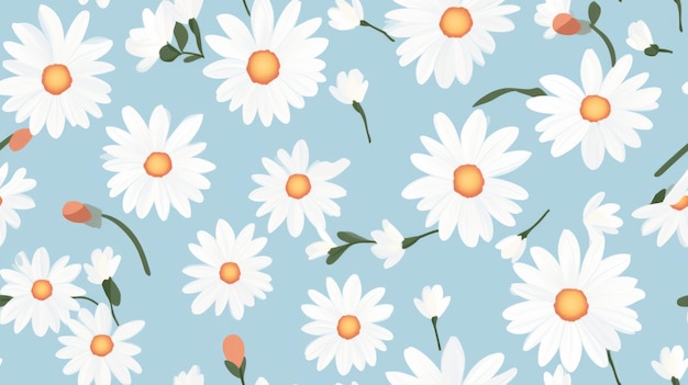 Photo seamless daisy pattern