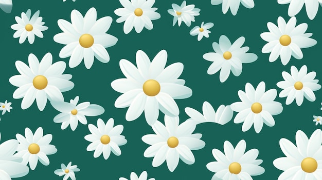 Photo seamless daisy pattern