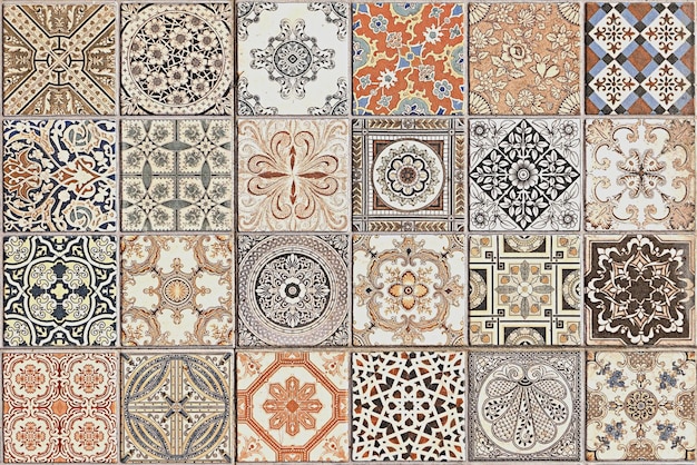 seamless decorative pattern with gold glitter lines and marble polygons