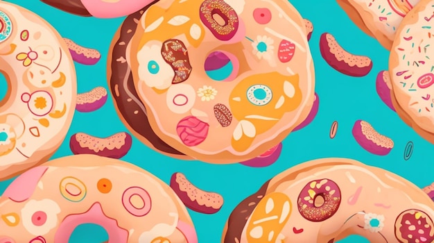 Photo seamless donut patterns for all occasions