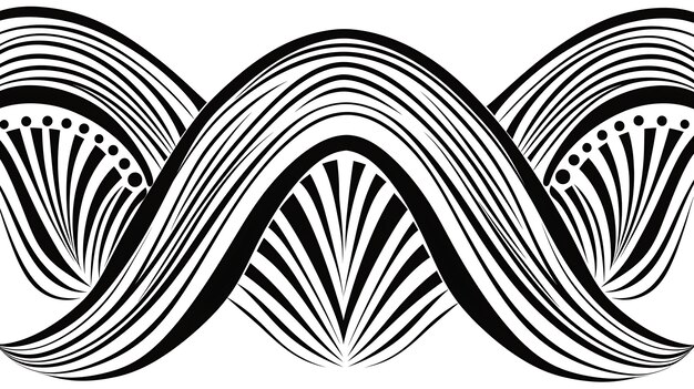 Seamless ethnic african pattern black and white coloring page