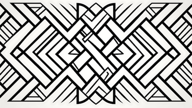 Seamless ethnic african pattern black and white coloring page