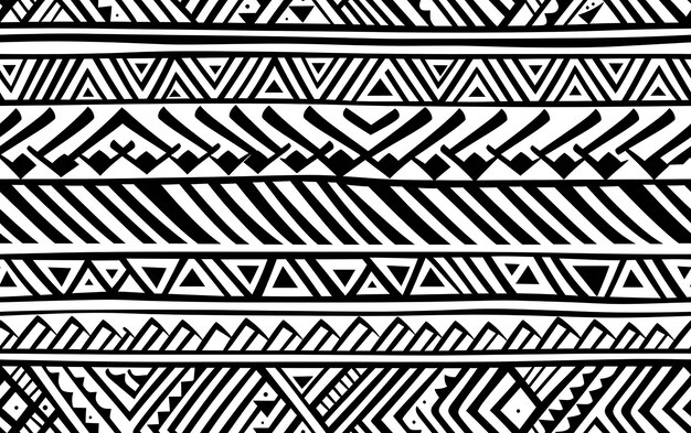 Photo seamless ethnic african pattern black and white coloring page