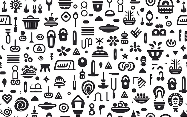 Photo seamless ethnic african pattern black and white coloring page