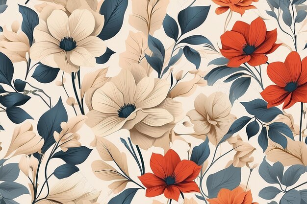 Photo seamless floral background minimalism