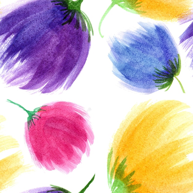 Seamless floral background watercolor tulips bright flowers
painting floral repeat pattern