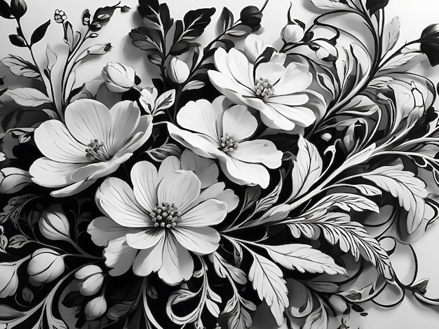 Photo seamless floral background