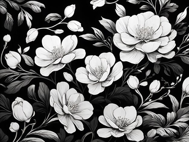 Photo seamless floral background