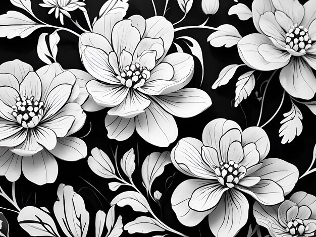 Photo seamless floral background