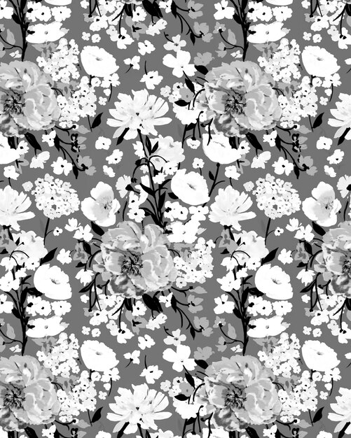 seamless floral doodle background design pattern illustration