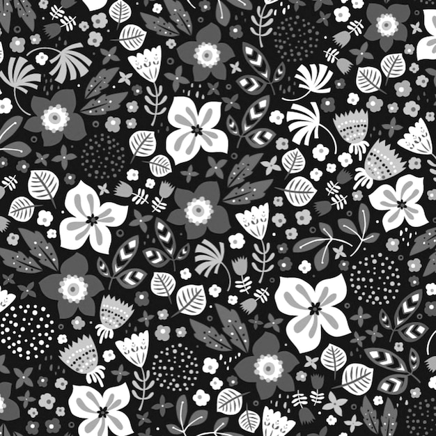 이없는 꽃의 도들 배경 디자인 패턴 일러스트레이션