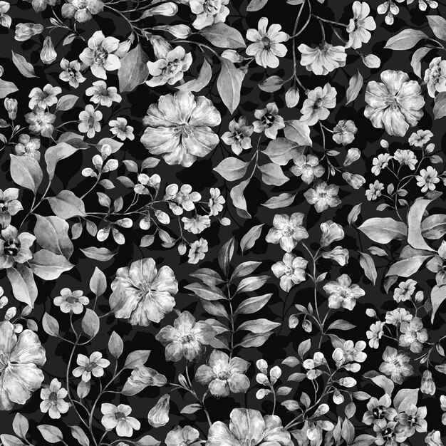 seamless floral doodle background design pattern illustration