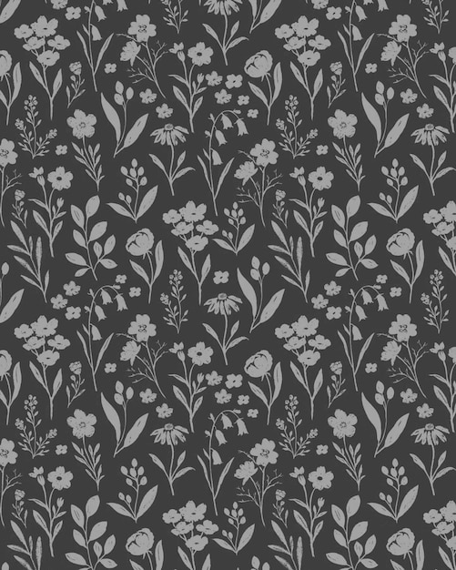 seamless floral doodle background design pattern illustration