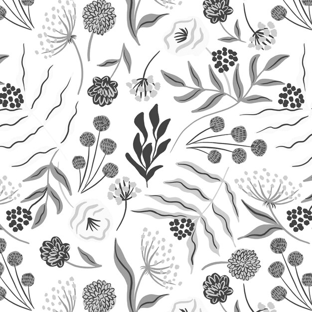 seamless floral doodle background design pattern illustration