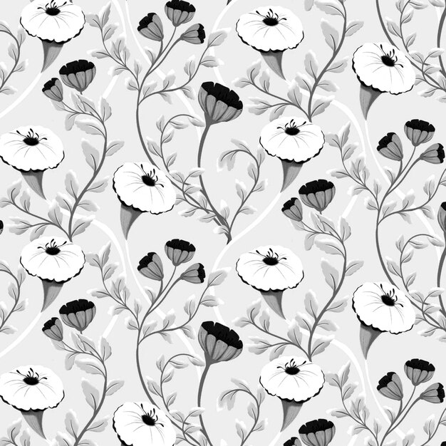 seamless floral doodle background design pattern illustration