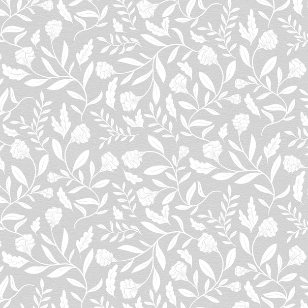 Photo seamless floral doodle background design pattern illustration