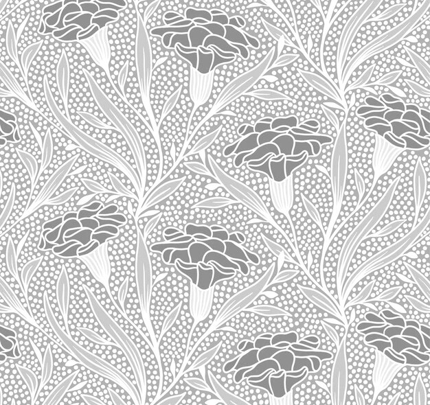 seamless floral doodle background design pattern illustration