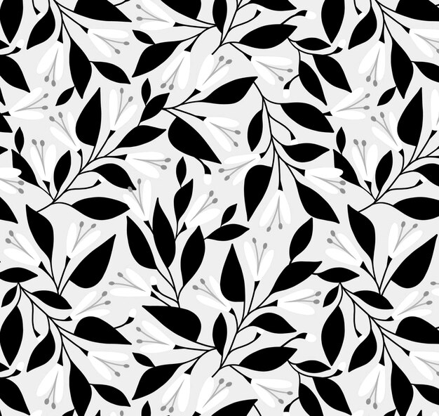 seamless floral doodle background design pattern illustration