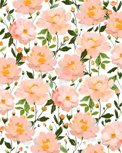 Photo seamless floral doodle background design xapattern illustration