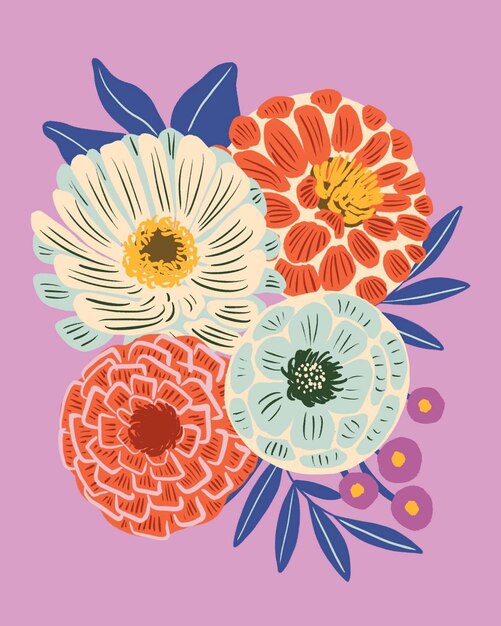 Seamless floral doodle background design xApattern illustration