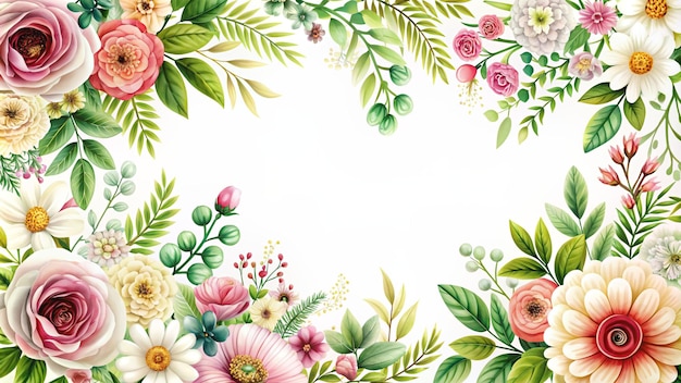 seamless floral flowers pattern on white background