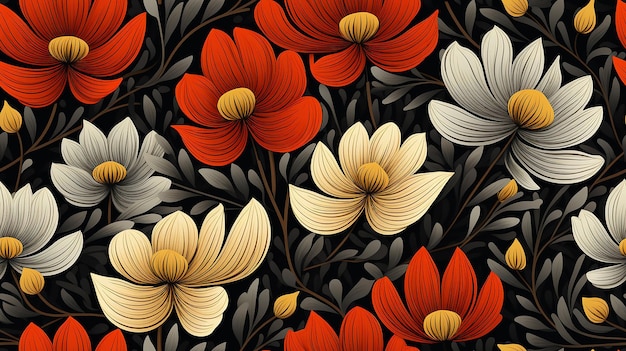 Seamless Floral Ornament Design for Elegant Backgrounds and Wallpapers