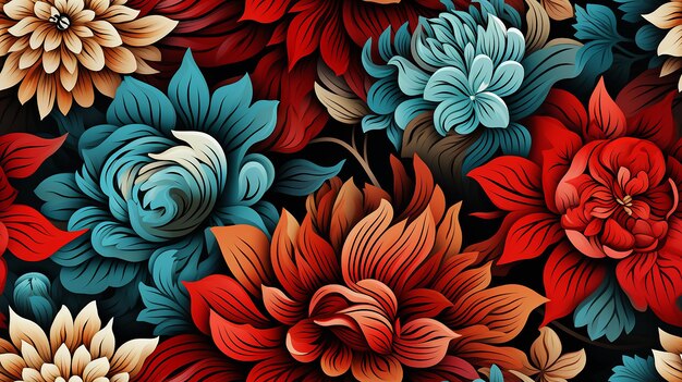 Seamless floral ornament design for elegant backgrounds and wallpapers