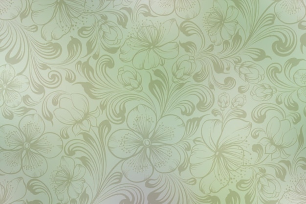 Photo seamless floral pattern background with flowers and leaves