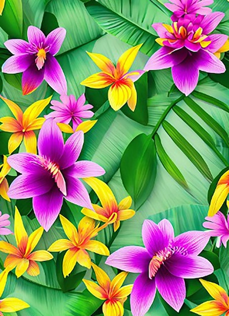 Seamless floral pattern background