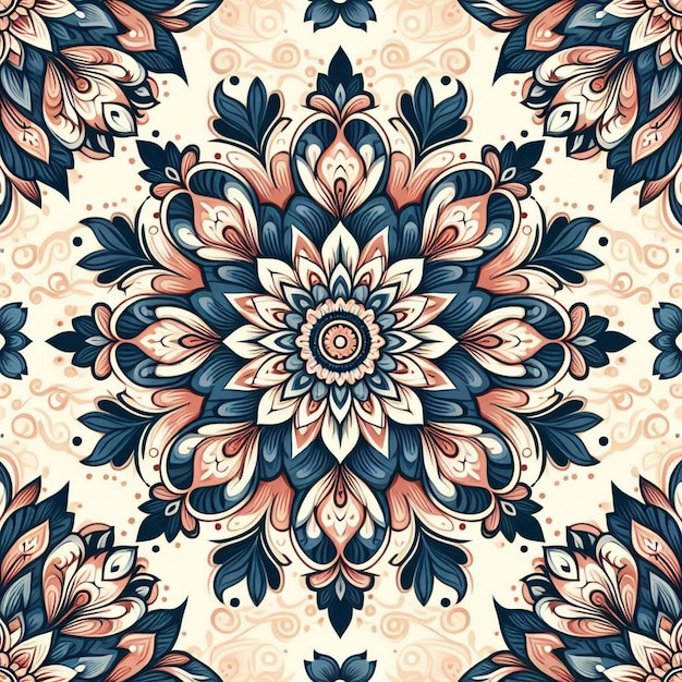Seamless floral pattern design background seamless pattern design seamless mandala pattern