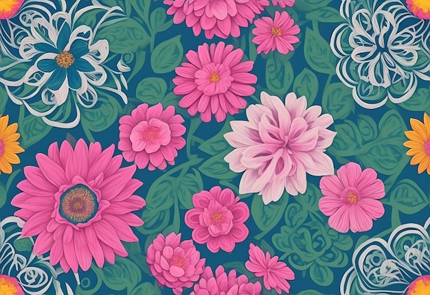 Seamless floral pattern Design for wallpaper wrapping paper background fabric