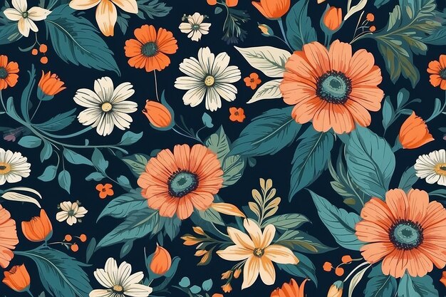 Seamless floral pattern design