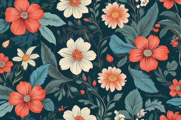 Seamless floral pattern design