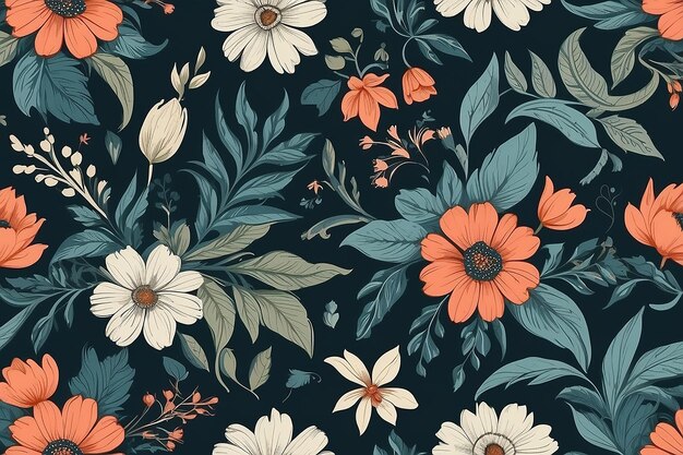 Seamless floral pattern design