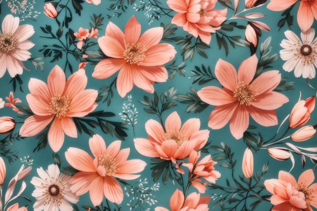 seamless floral pattern HD 8K wallpaper Stock Photographic Image