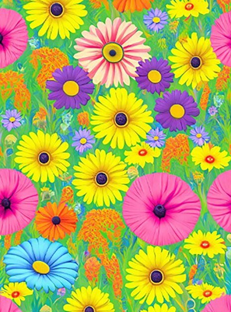 Seamless floral pattern portrait background