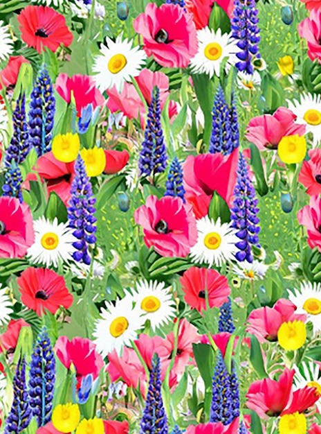 Seamless floral pattern portrait background