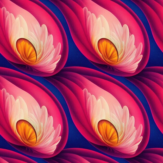 Photo seamless floral pattern vibrant and colorful surreal background with flowers and petals