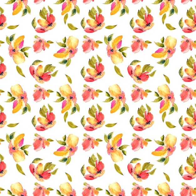 Seamless floral pattern  with pink flowers Seamless background Floral fabric ornament