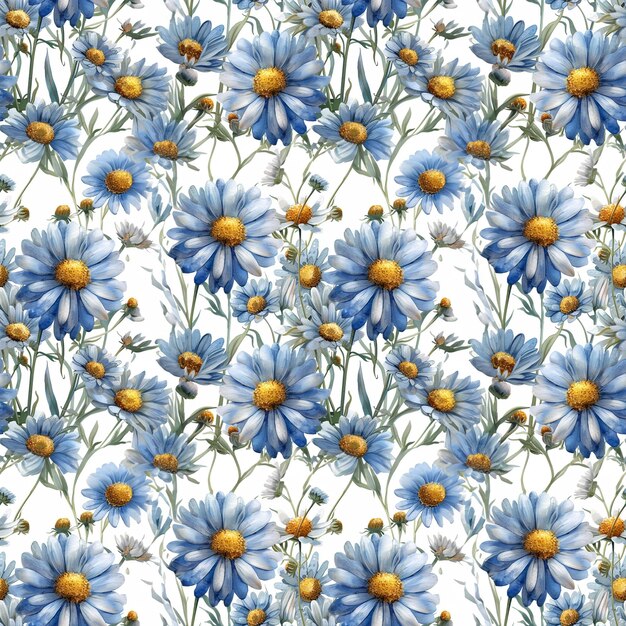 Seamless floral pattern with on a white background