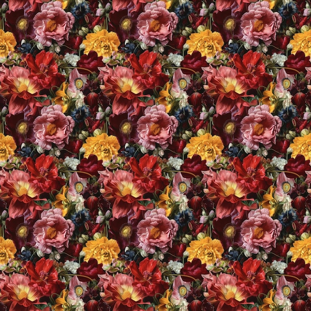 Photo seamless floral pattern