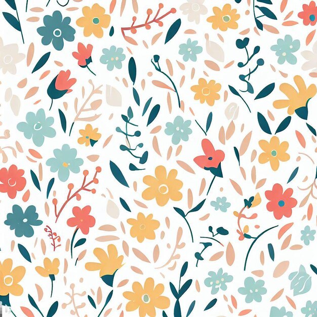 Photo seamless floral pattern