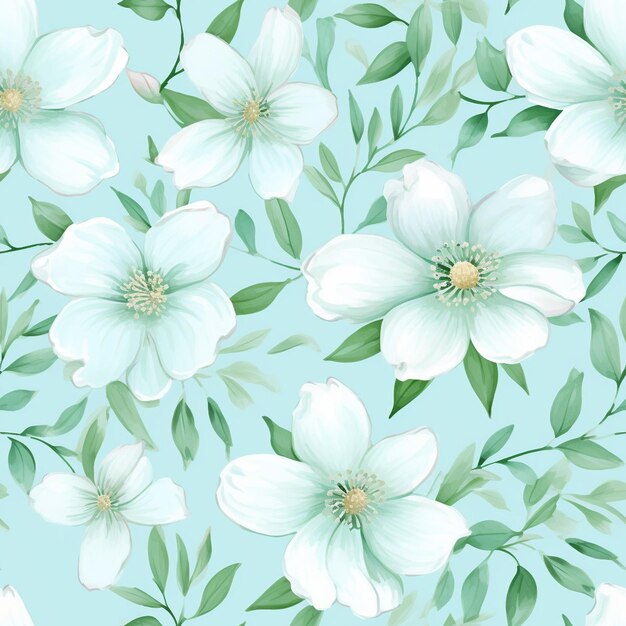 Photo seamless floral pattern