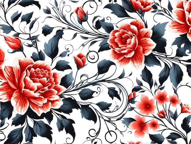 Foto seamless pattern floreale