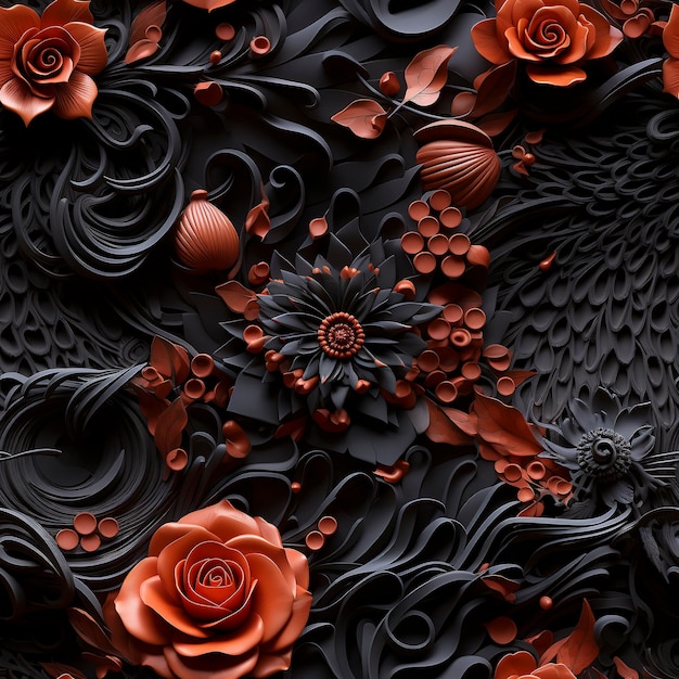 シームレスな花の壁紙デジタル紙のシームレスなパターン設計