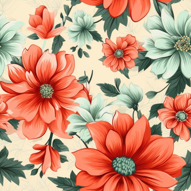 seamless flower colorful wallpaper