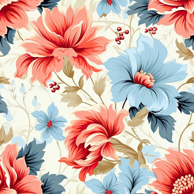 seamless flower colorful wallpaper