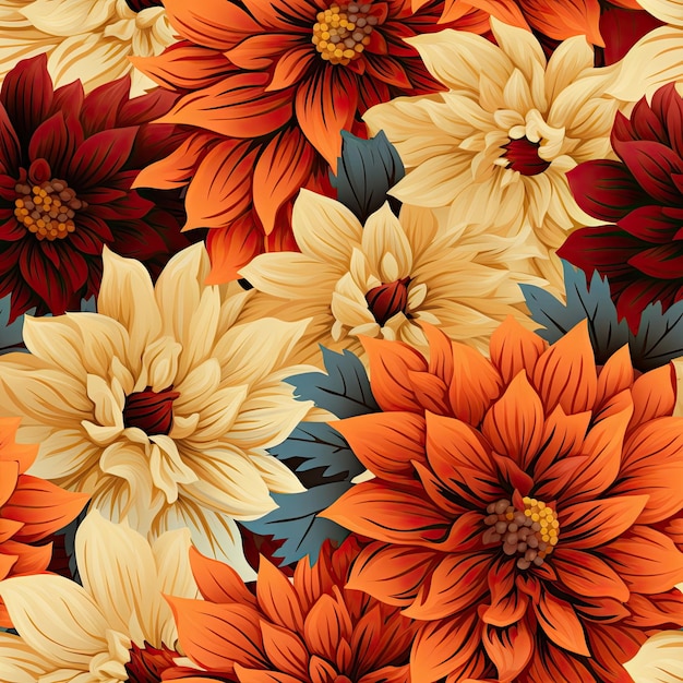 seamless flower colorful wallpaper